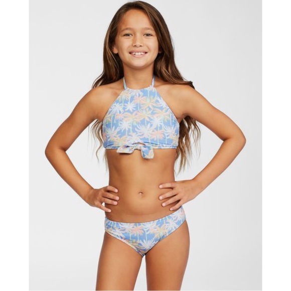 Billabong Girls Talk to the Palm High Neck Bikini Set - Picture 2 of 5